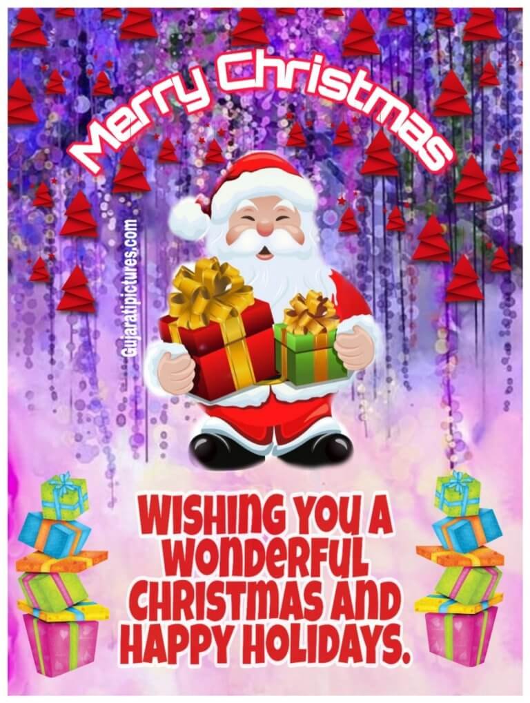 Merry Christmas wishes for WhatsApp Gujarati Pictures site