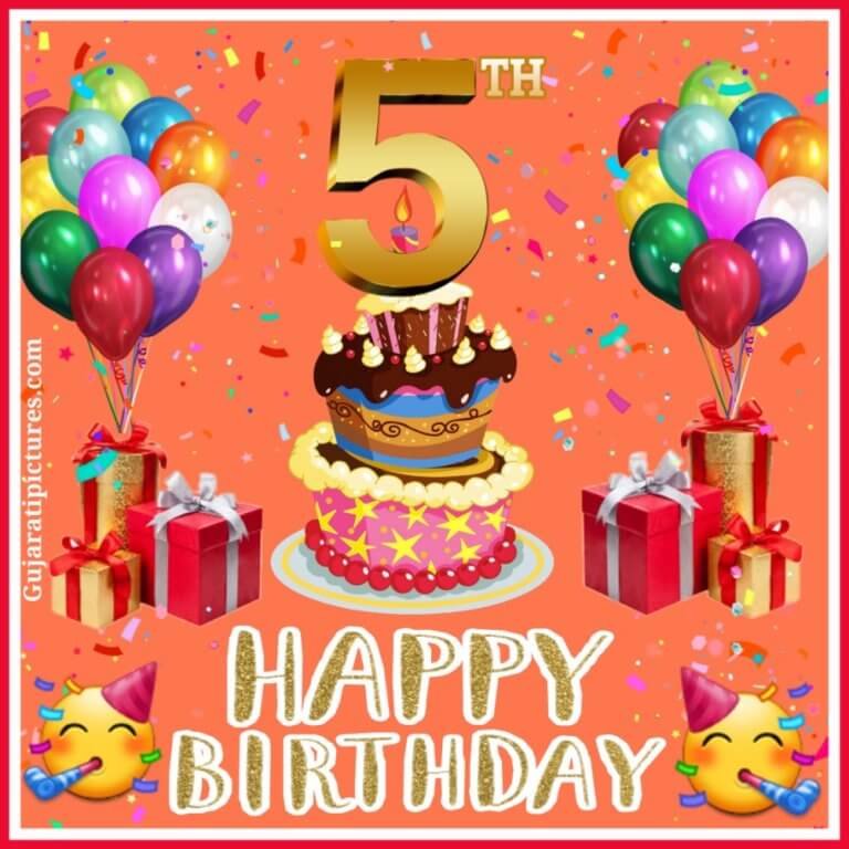 Happy 5th Birthday - GujaratiPictures.com