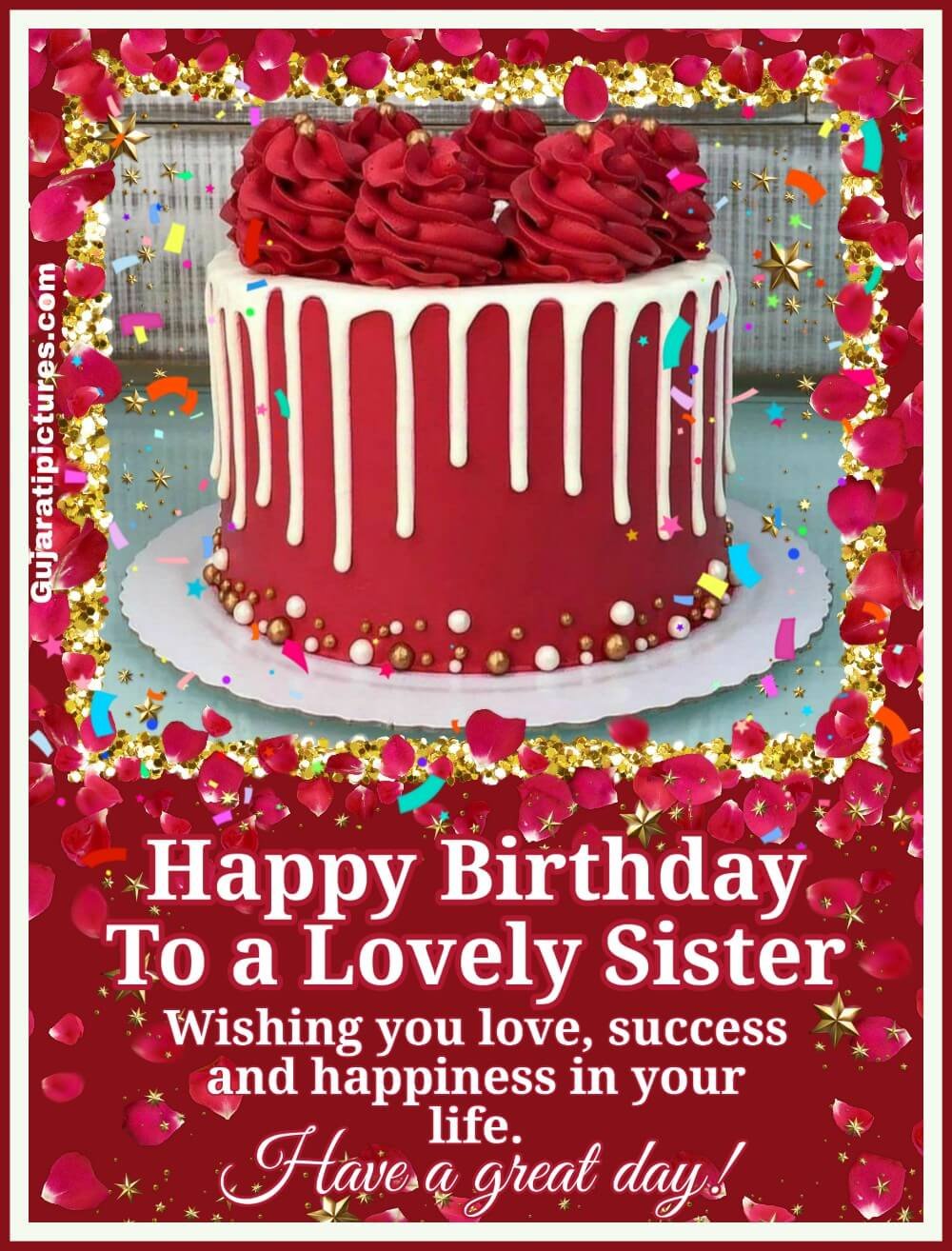 Happy Birthday To Lovely Sister - Gujarati Pictures – Website ...