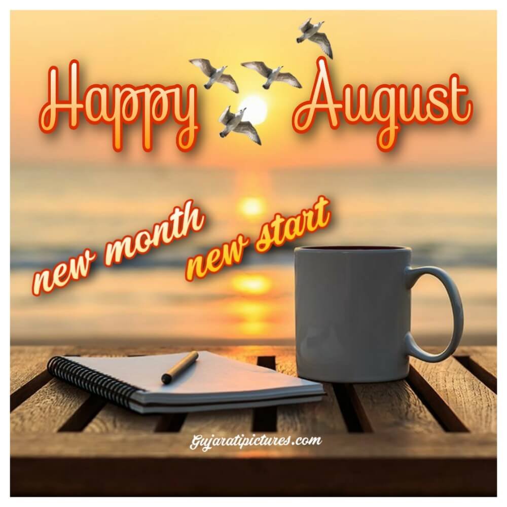 Happy August Image, New Month New Start