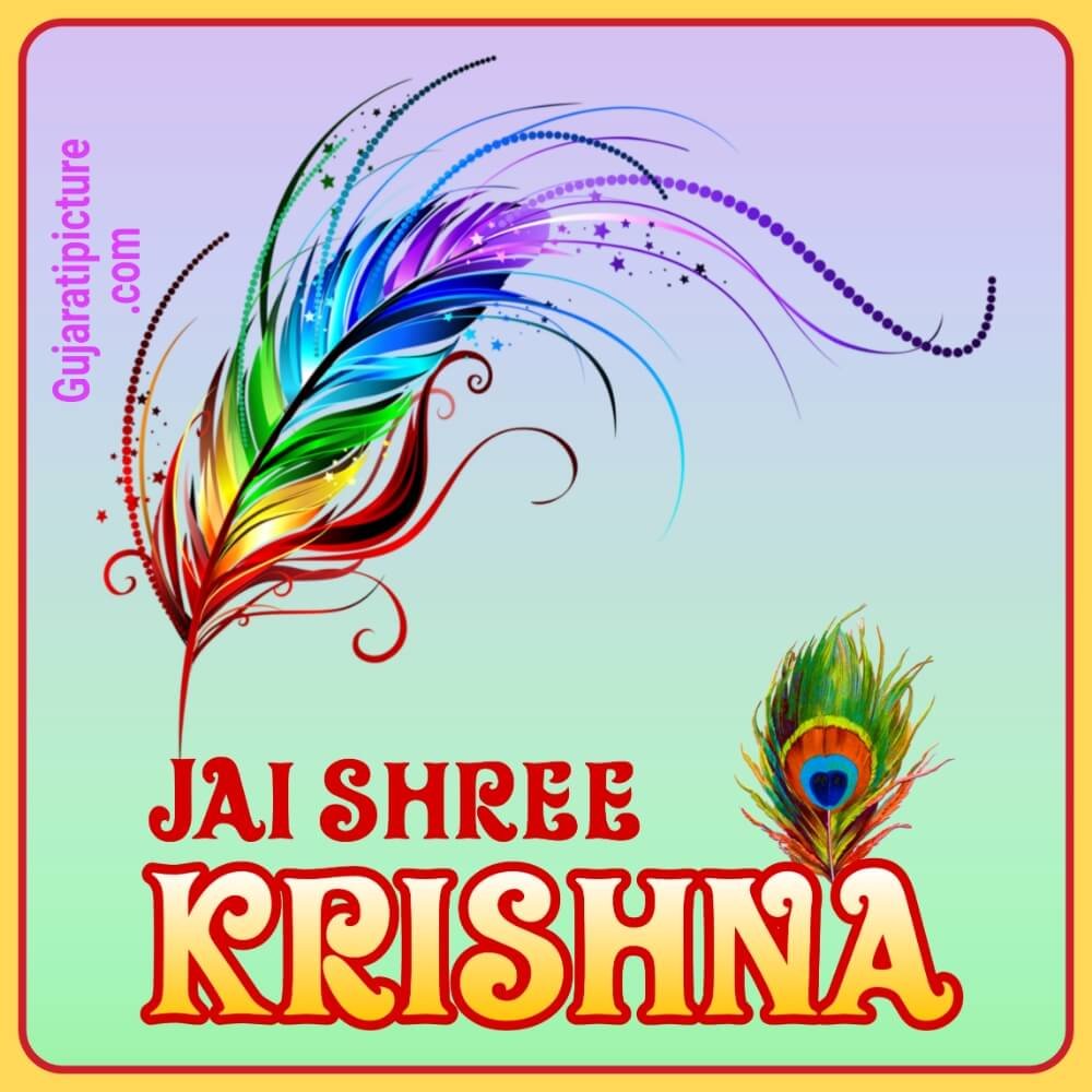 Jai Shree Krishna Text Image